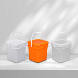 Maxbell 4L Square Bucket Heavy Duty for Construction Car Washing Garage Organization White
