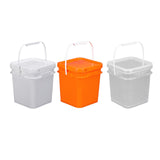 Maxbell 4L Square Bucket Heavy Duty for Construction Car Washing Garage Organization White