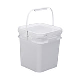 Maxbell 4L Square Bucket Heavy Duty for Construction Car Washing Garage Organization White