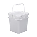 Maxbell 4L Square Bucket Heavy Duty for Construction Car Washing Garage Organization White