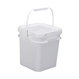 Maxbell 4L Square Bucket Heavy Duty for Construction Car Washing Garage Organization White
