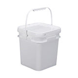 Maxbell 4L Square Bucket Heavy Duty for Construction Car Washing Garage Organization White