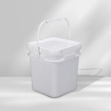Maxbell 4L Square Bucket Heavy Duty for Construction Car Washing Garage Organization White