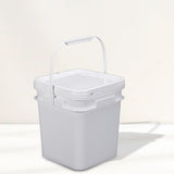 Maxbell 4L Square Bucket Heavy Duty for Construction Car Washing Garage Organization White