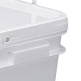 Maxbell 4L Square Bucket Heavy Duty for Construction Car Washing Garage Organization White