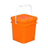 Maxbell 4L Square Bucket Heavy Duty for Construction Car Washing Garage Organization Orange