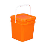 Maxbell 4L Square Bucket Heavy Duty for Construction Car Washing Garage Organization Orange