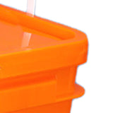 Maxbell 4L Square Bucket Heavy Duty for Construction Car Washing Garage Organization Orange
