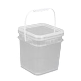 Maxbell 4L Square Bucket Heavy Duty for Construction Car Washing Garage Organization Transparent