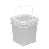 Maxbell 4L Square Bucket Heavy Duty for Construction Car Washing Garage Organization Transparent