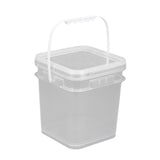 Maxbell 4L Square Bucket Heavy Duty for Construction Car Washing Garage Organization Transparent