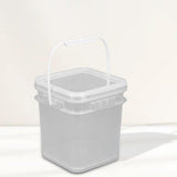 Maxbell 4L Square Bucket Heavy Duty for Construction Car Washing Garage Organization Transparent