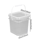 Maxbell 4L Square Bucket Heavy Duty for Construction Car Washing Garage Organization Transparent