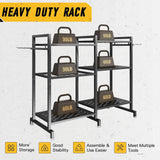 Maxbell Garden Tool Organizer with Storage Hooks Metal Tool Shelf for Shed Home