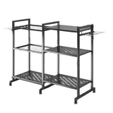Maxbell Garden Tool Organizer with Storage Hooks Metal Tool Shelf for Shed Home