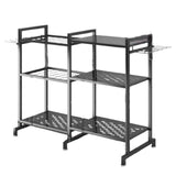 Maxbell Garden Tool Organizer with Storage Hooks Metal Tool Shelf for Shed Home