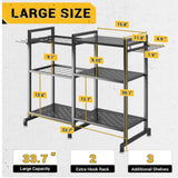 Maxbell Garden Tool Organizer with Storage Hooks Metal Tool Shelf for Shed Home