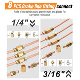 Maxbell Generic 25ft 3/16 1/4 Copper Coated Brake Line Kit Auto Car Flaring Tool Kit