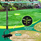 Maxbell Lawn Aerator Coring Tool Anti Slip Grip 37.6x11inch Sturdy with 3 Core Tines