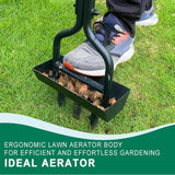 Maxbell Lawn Aerator Coring Tool Anti Slip Grip 37.6x11inch Sturdy with 3 Core Tines