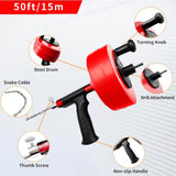 Maxbell Plumbing Snake Drain Auger Set Pipe Drain Clog Remover for Drainage Pipe Tub