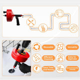 Maxbell Plumbing Snake Drain Auger Set Pipe Drain Clog Remover for Drainage Pipe Tub