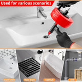 Maxbell Plumbing Snake Drain Auger Set Pipe Drain Clog Remover for Drainage Pipe Tub