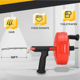 Maxbell Plumbing Snake Drain Auger Set Pipe Drain Clog Remover for Drainage Pipe Tub