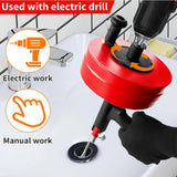 Maxbell Plumbing Snake Drain Auger Set Pipe Drain Clog Remover for Drainage Pipe Tub
