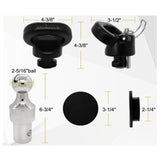 Maxbell 60618 Easy to Install Accessory Gooseneck Hitch Ball Kit for Dodge 2013-2024