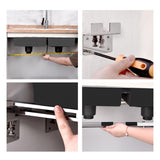 Maxbell 2Pcs 71-100cm Undermount Sink Supports Brackets Space Saving Stainless Steel