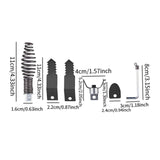 Maxbell 5Pcs Drain Cleaner Combination Cutter Heads Maintenance Toilet Cleaning Tool