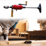 Maxbell Hand Drill Red Carpentry Tool Easy to Use DIY Accessories Woodwork Hand Tool