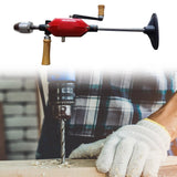 Maxbell Hand Drill Red Carpentry Tool Easy to Use DIY Accessories Woodwork Hand Tool