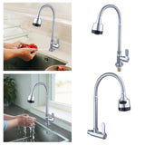 Maxbell Single Cold Water Faucet Practical Stainless Steel for Bathroom Home Kitchen No Wall Mounted