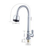 Maxbell Single Cold Water Faucet Practical Stainless Steel for Bathroom Home Kitchen No Wall Mounted