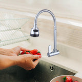 Maxbell Single Cold Water Faucet Practical Stainless Steel for Bathroom Home Kitchen Wall Mounted