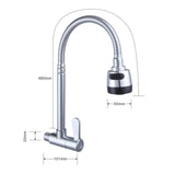 Maxbell Single Cold Water Faucet Practical Stainless Steel for Bathroom Home Kitchen Wall Mounted