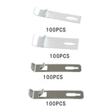 Maxbell 100x Wall Mounted Hook Fasteners DIY Enthusiasts Tile Fixed Mounting K Hooks Aluminum 9x0.2x1.6cm