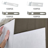 Maxbell 100x Wall Mounted Hook Fasteners DIY Enthusiasts Tile Fixed Mounting K Hooks Aluminum 9x0.2x1.6cm