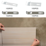 Maxbell 100x Wall Mounted Hook Fasteners DIY Enthusiasts Tile Fixed Mounting K Hooks Aluminum 9x0.2x1.6cm