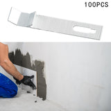 Maxbell 100x Wall Mounted Hook Fasteners DIY Enthusiasts Tile Fixed Mounting K Hooks Aluminum 9x0.2x1.6cm