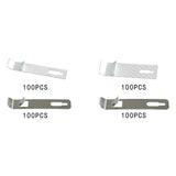 Maxbell 100x Wall Mounted Hook Fasteners DIY Enthusiasts Tile Fixed Mounting K Hooks Aluminum 9x0.2x1.6cm