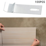 Maxbell 100x Wall Mounted Hook Fasteners DIY Enthusiasts Tile Fixed Mounting K Hooks Aluminum 9x0.2x2.5cm
