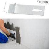 Maxbell 100x Wall Mounted Hook Fasteners DIY Enthusiasts Tile Fixed Mounting K Hooks Aluminum 9x0.2x2.5cm