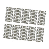 Maxbell 100x Wall Mounted Hook Fasteners DIY Enthusiasts Tile Fixed Mounting K Hooks Steel 9x0.1x1.9cm