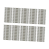 Maxbell 100x Wall Mounted Hook Fasteners DIY Enthusiasts Tile Fixed Mounting K Hooks Steel 9x0.1x1.9cm