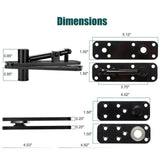 Maxbell Hidden Door Hinge Pivot Hinge Kit Sturdy for Bookshelf Door Stainless Steel