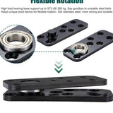 Maxbell Hidden Door Hinge Pivot Hinge Kit Sturdy for Bookshelf Door Stainless Steel