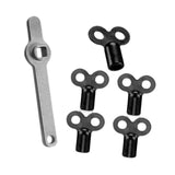 Maxbell 5 Radiator Bleed Key and 1 Radiator Key Wrench Radiator Spanner for Bleeding With 5 Black Keys